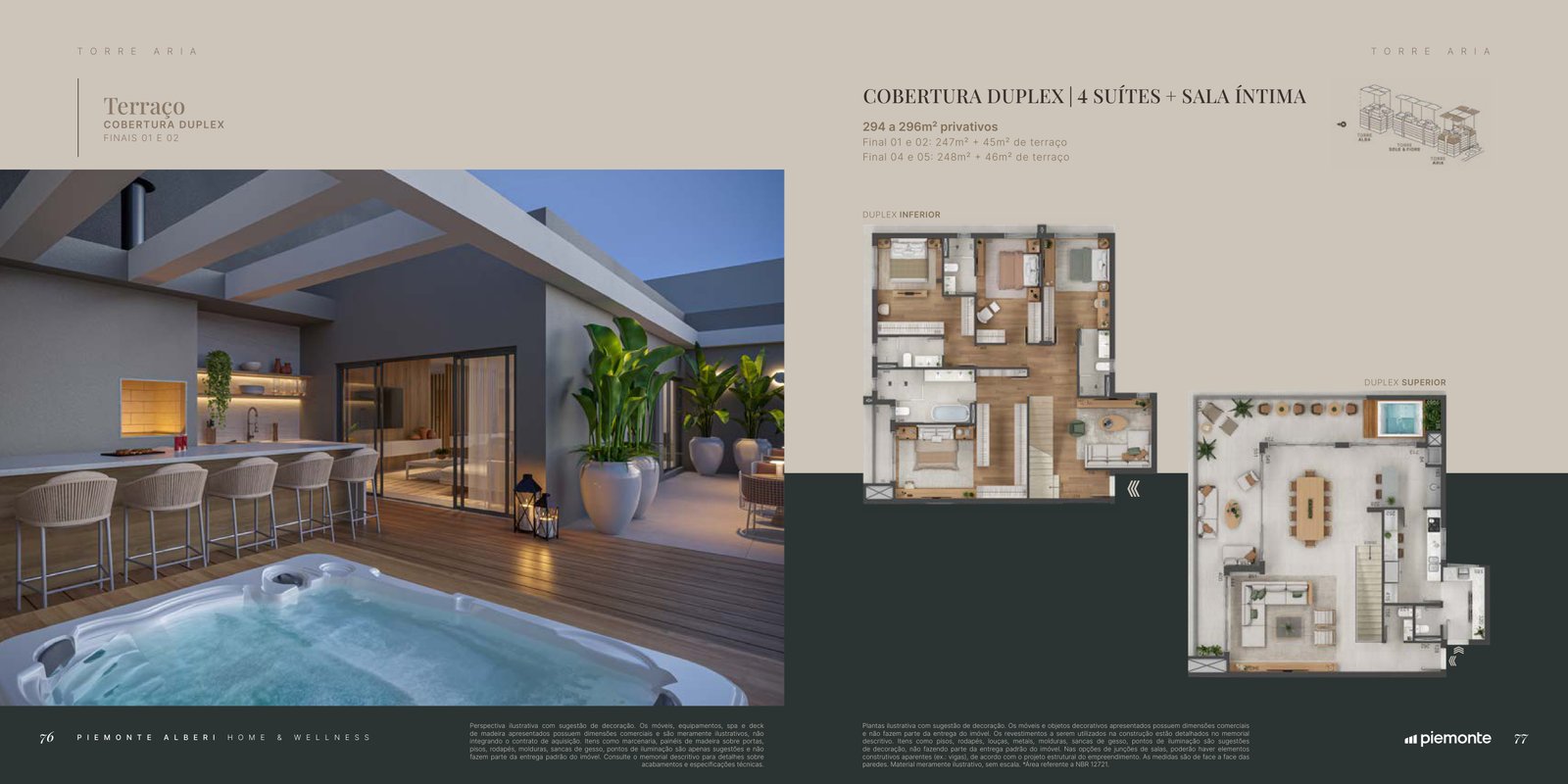 Planta Cobertura Duplex Piemonte Alberi