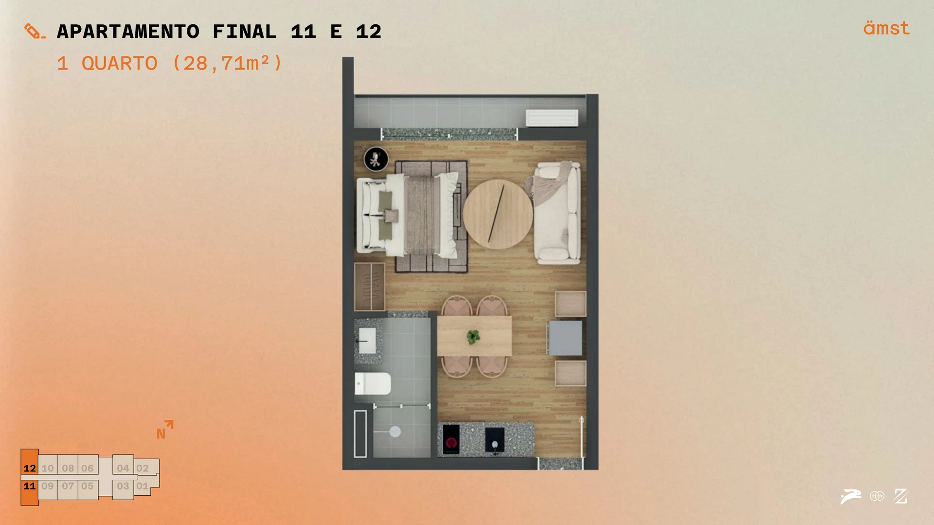 Planta Studios Finais 11 e 12 AMST