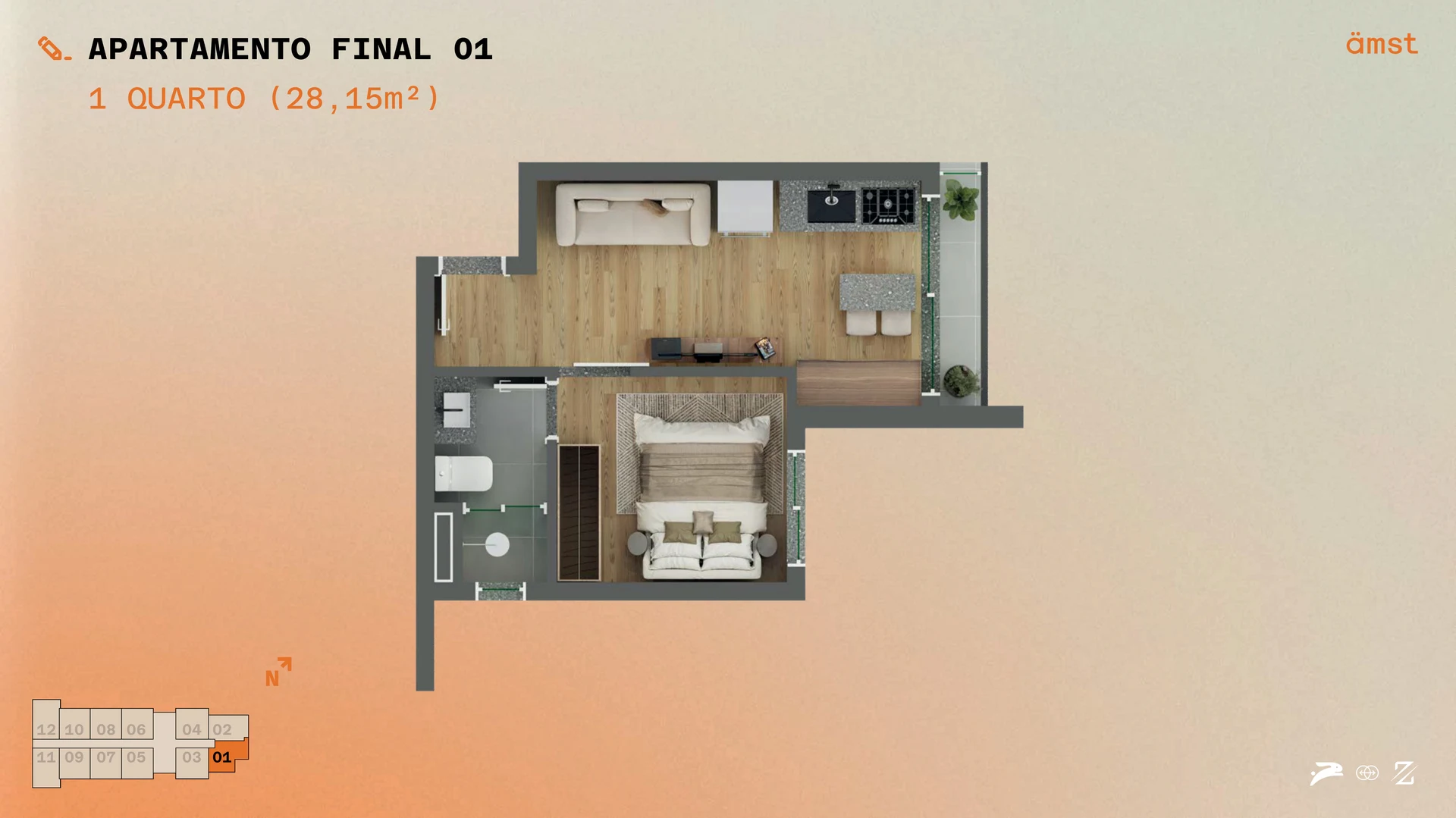 Planta Studio Final 01 AMST Curitiba