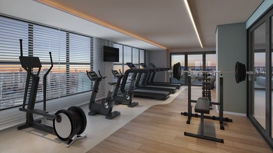 Academia Fitness completa no Rooftop do Cena Passeio