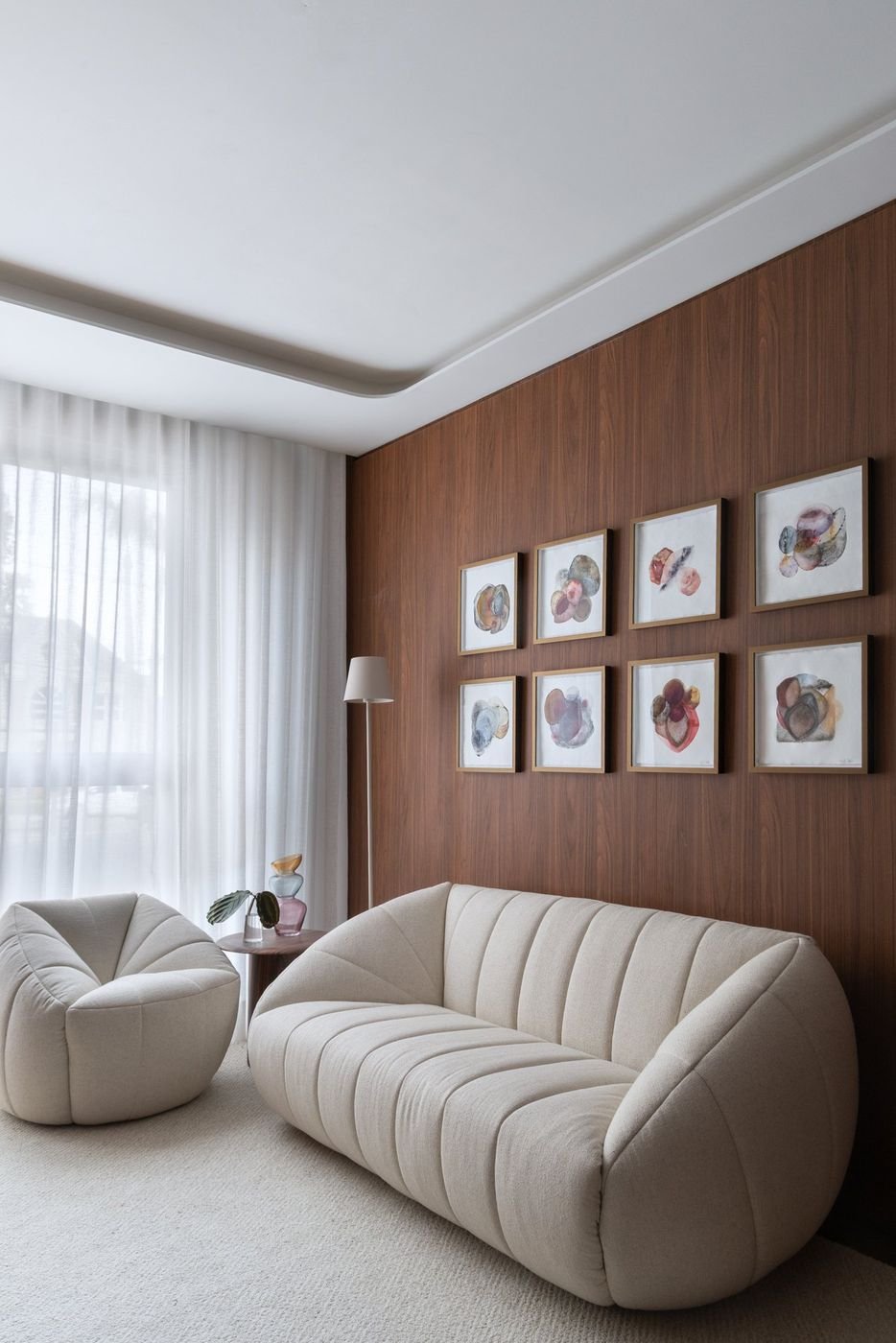 Living Integrado Apartamento Decorado Piemonte Dóra